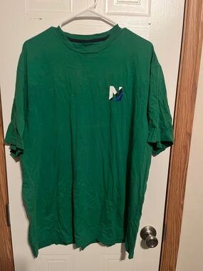 Nautica Green Crew Neck Tee with Small Nautica 'N' Logo